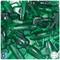 BeadTin Emerald Transparent 25mm Airplane Plastic Pony Beads (24pcs)